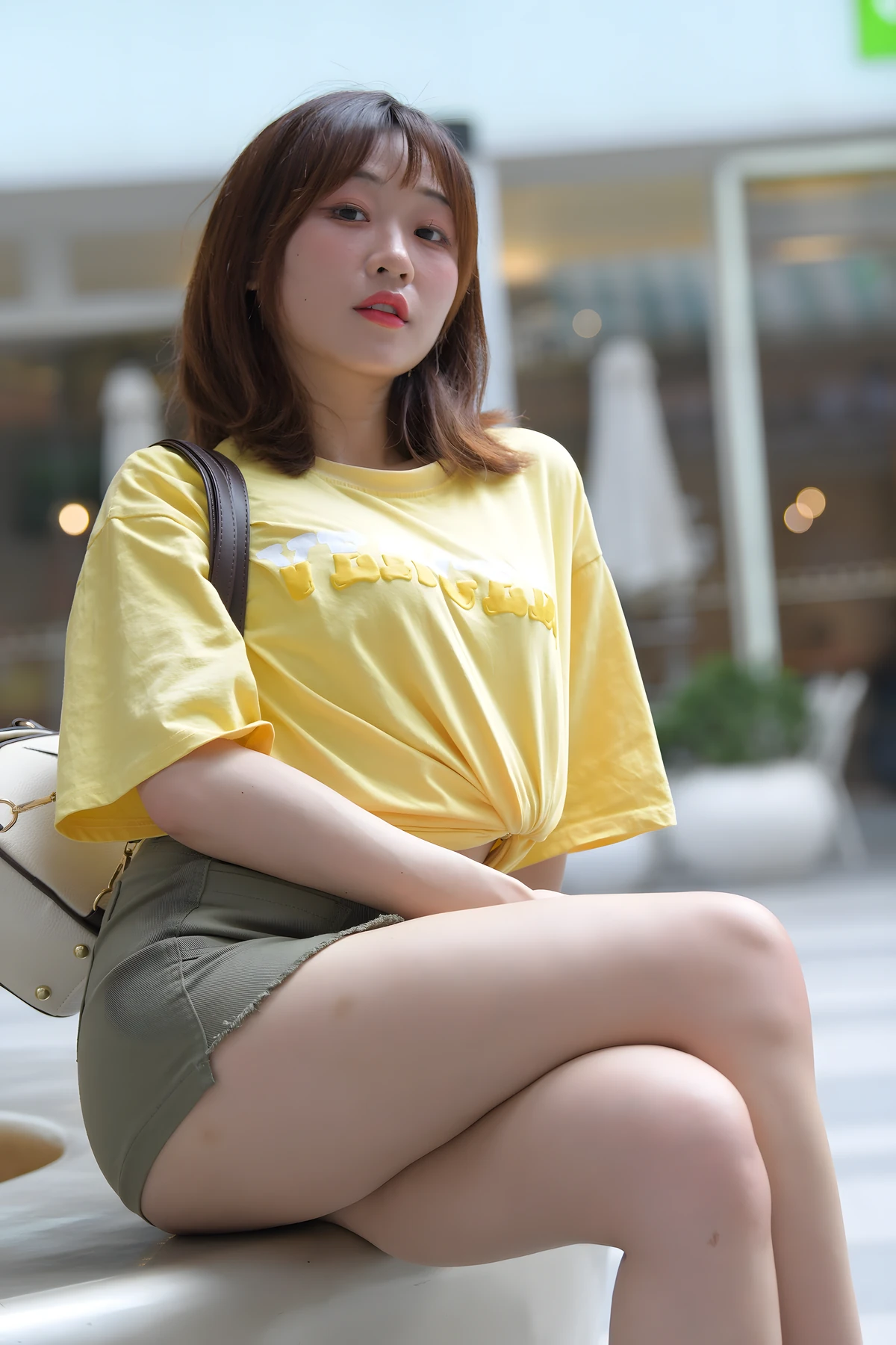 红石摄影作品-绿色短裙女孩J5290