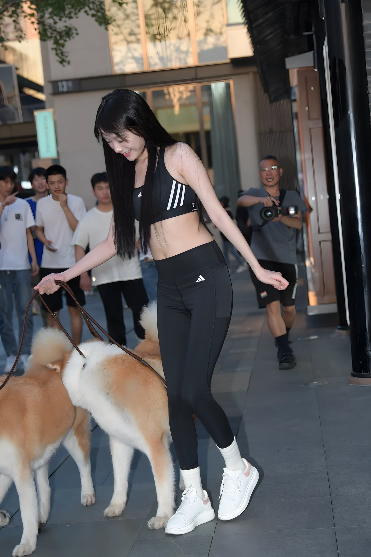 甜美可爱黑色瑜伽J9363