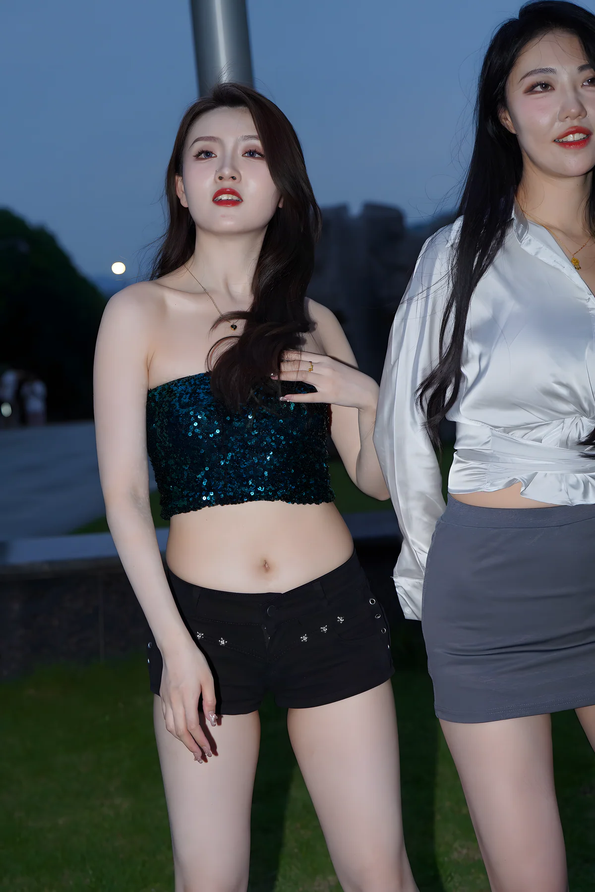 甜美热裤抹胸J9484