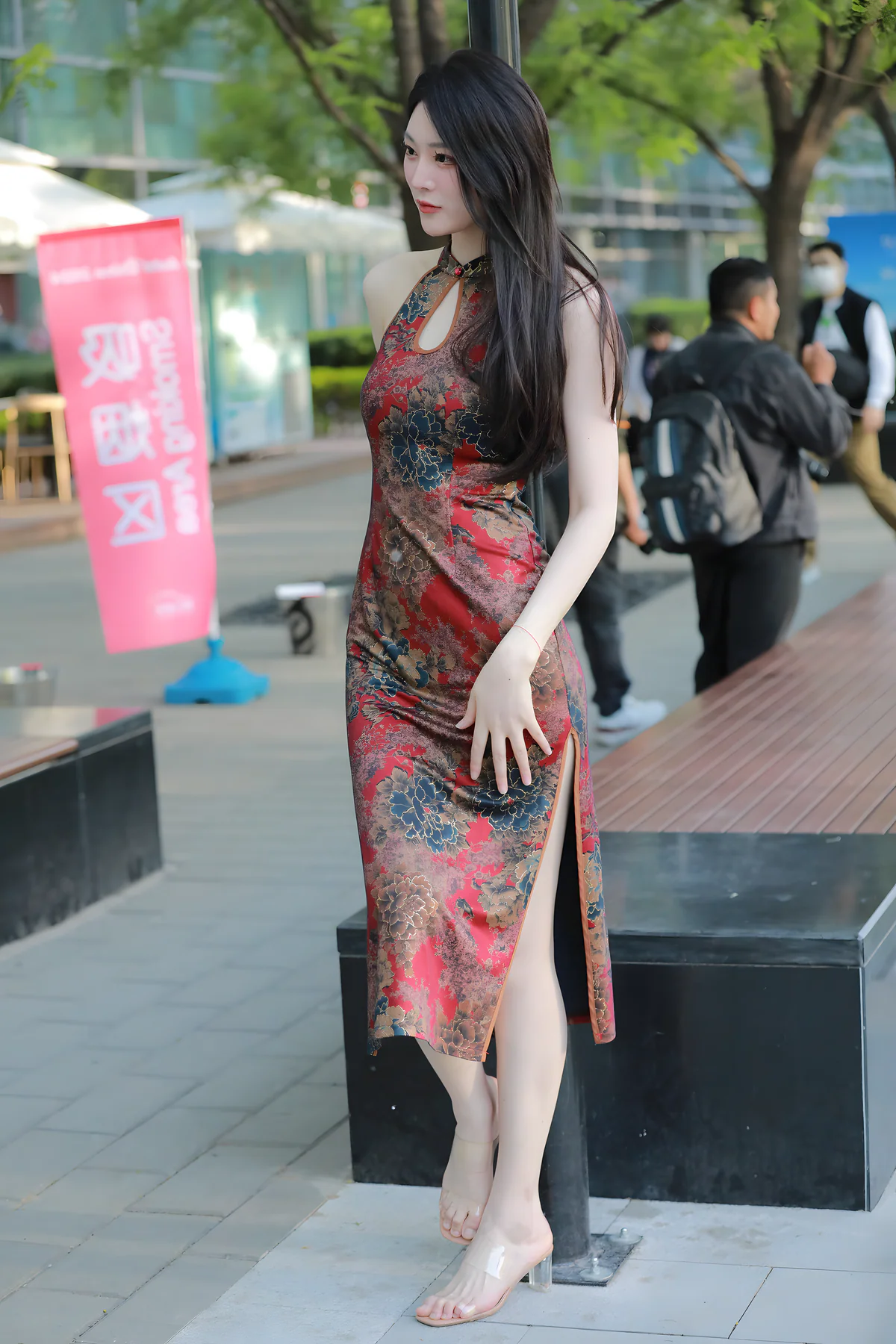 中式旗袍美女J9961